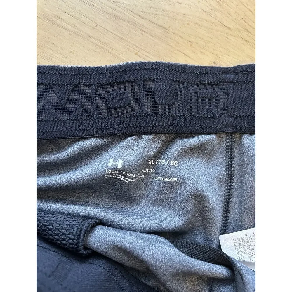 Mens Under Armour Training Shorts - Black Gray - Perfect Condition - Mens XL